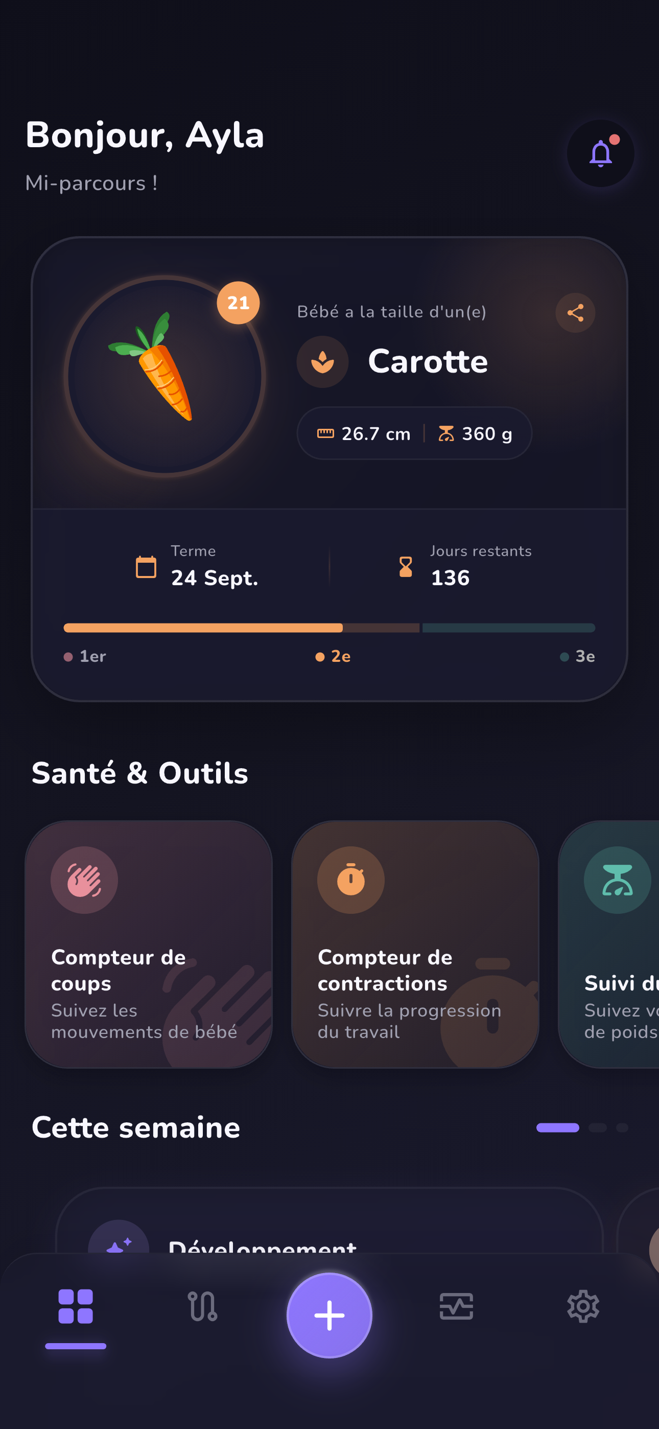 Statistiques de cycle en mode clair