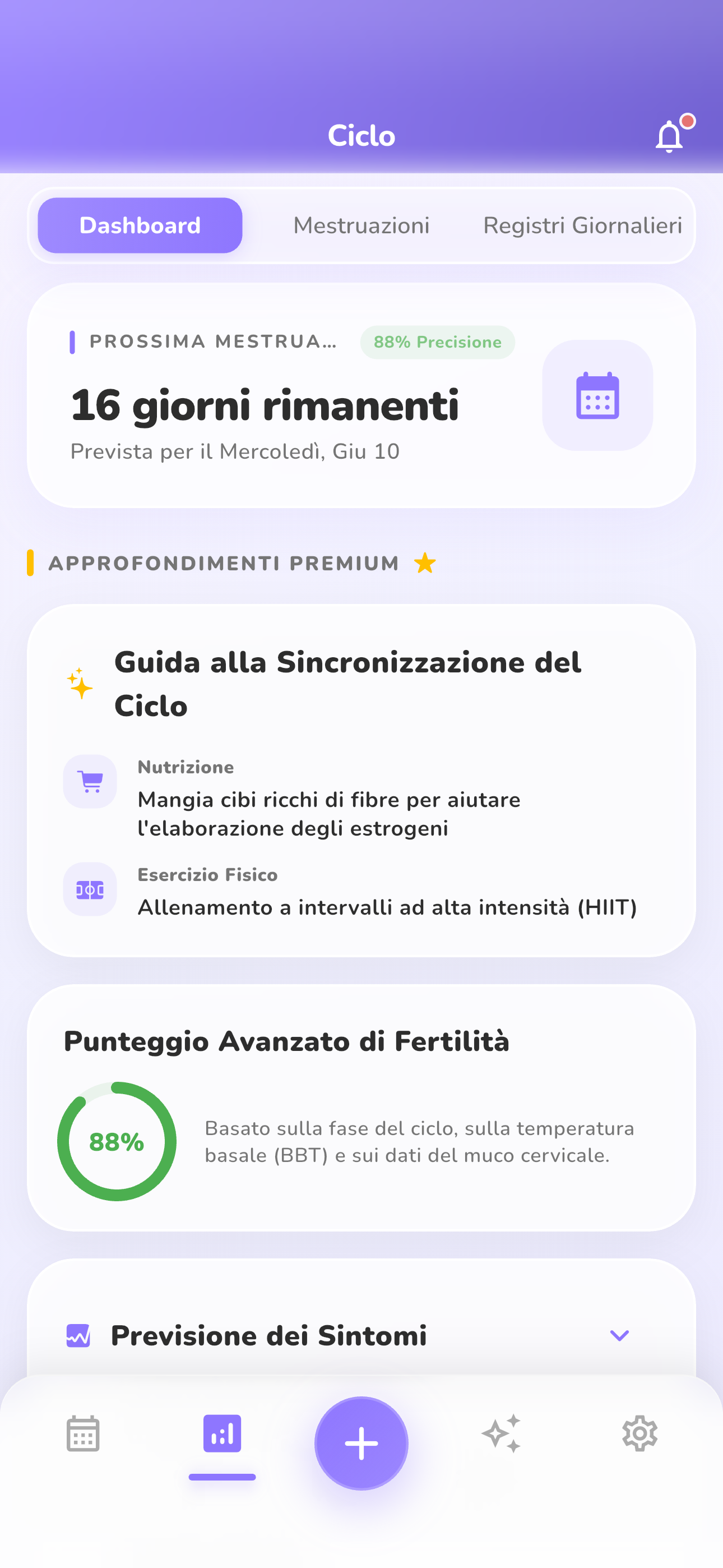 Registra i Sintomi