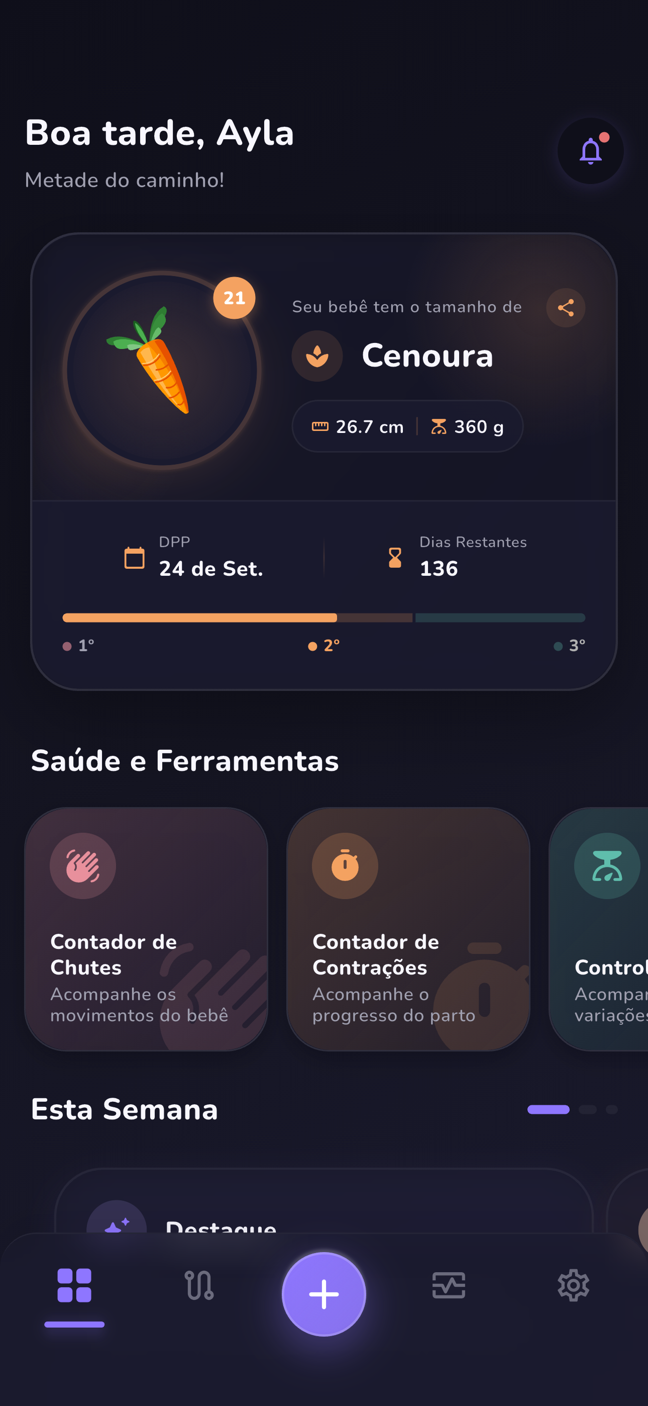 Estatísticas de ciclo no modo claro